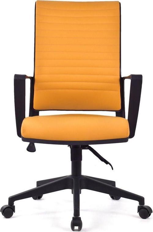 Magenta Turuncu Deri Pls Çalışma Koltuğu Ofis Koltuğu