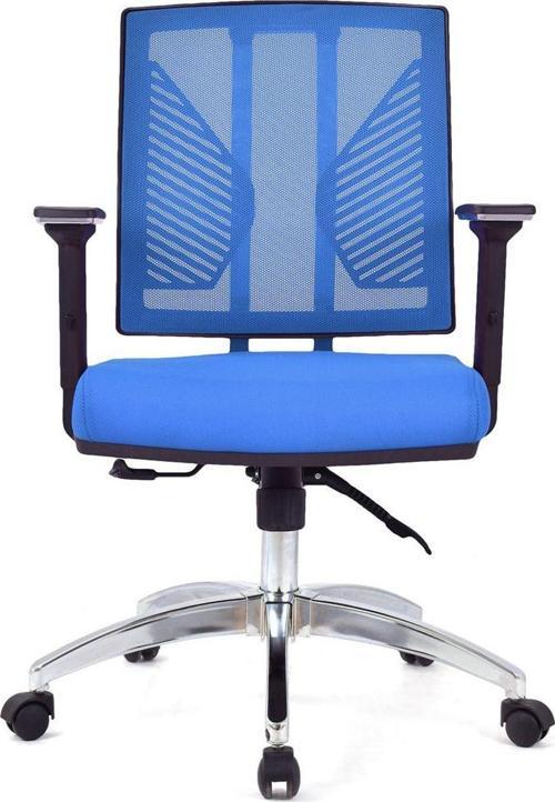 Mita Mavi Krom Fileli Çalışma Koltuğu Ofis Koltuğu
