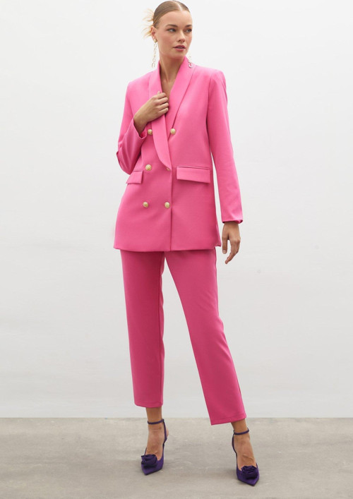 Korsaj Detaylı Pantolon - Pembe