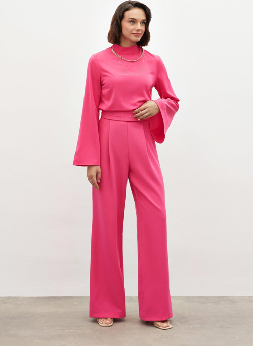 Bel Detaylı Pantolon - Pembe