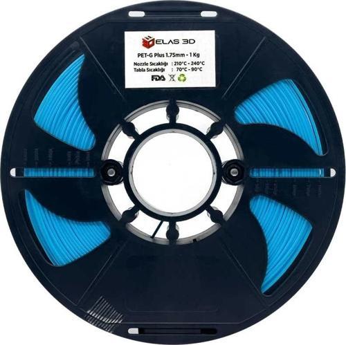 Elas PetG Plus Filament Açık Mavi 1.75mm 1Kg
