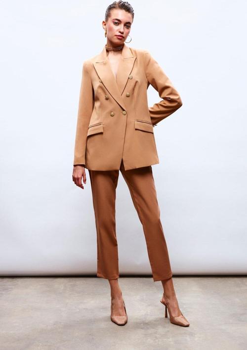 Korsaj Detaylı Pantolon - Camel
