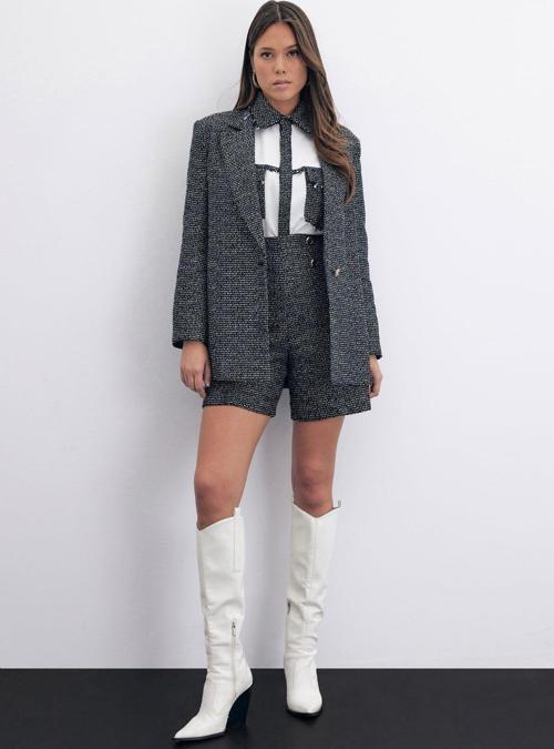 Klasik Tüvit Ceket - Sax Mavi