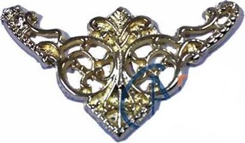 Dekoratif Köşe Süsü, Köşelik - Küçük, 19x34mm, Sarı, 1 Adet
