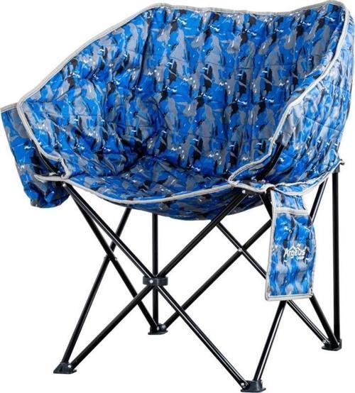 Balcony Comfort Katlanabilir Kamp Sandalyesi Mavi Kamuflaj