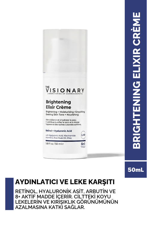 Retinol, Hyaluronik Asit Ve Arbutin Içeren Aydınlatıcı, Kırışıklık Ve Leke Karşıtı Krem 50 ml