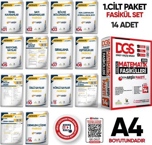2025 DGS MATEMATİK Kara Kutu 1.Cilt Fasikül SETİ (14lü) ÖSYM Çıkmış Soru Bankası Çözümlü PAKET