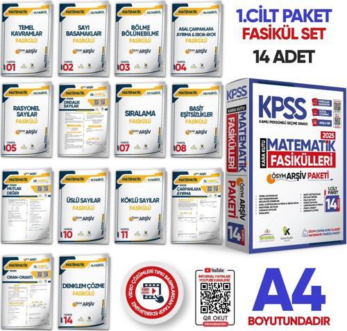 2025 KPSS MATEMATİK Kara Kutu 1.Cilt Fasikül SETİ (14lü) ÖSYM Çıkmış Soru Bankası Çözümlü PAKET