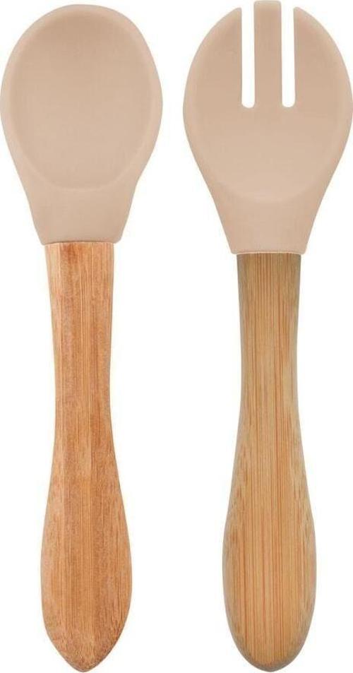 Mama Kaşığı Ve Çatal Seti Bubble Beige