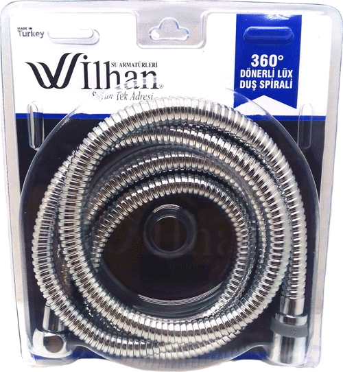 360° DÖNERLİ MİNİ ÖRGÜLÜ DUŞ SPİRALİ DUŞ HORTUM 150CM-Findit
