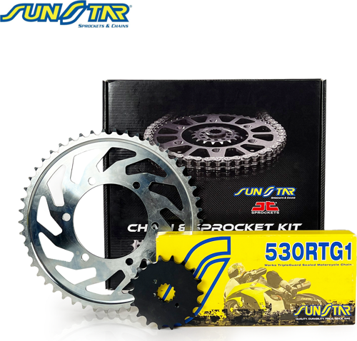 Zincir Dişli Seti Honda Crossrunner (800 Cc) (2011-2014) / Zincir : Sunstar 530Rtg1 (Gold)-116 / Dişli: Sunstar (16T) - Jt (43T)