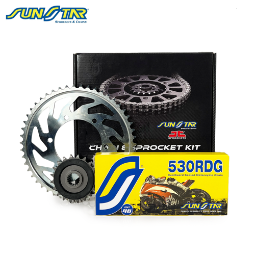 Zincir Dişli Seti Yamaha Yzf R6 (600 Cc)  (1999-2002) / Zincir : Sunstar 530Rdg (Çelik)-116 / Dişli: Jt (16T) - Sunstar (48T)
