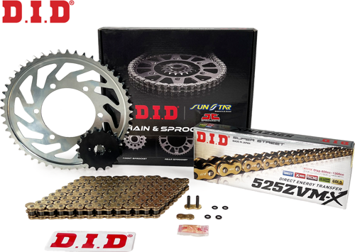 DID Zincir Dişli Seti Bmw F700 Gs (700 Cc)  (2013-2018) / Zincir : Dıd-525Zvm-X (Gold)-116 / Dişli: Sunstar (17T-42T)