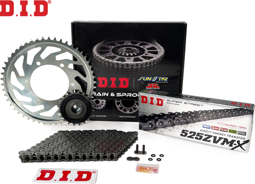 DID Zincir Dişli Seti Ktm Super Adventure / R / S / T (1290 Cc) (2015-2020) / Zincir : Dıd-525Zvm-X (Çelik)-118 / Dişli: Jt (17T-42T)
