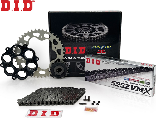 DID Zincir Dişli Seti Ducatı Monster (796 Cc)  (2011-2015) / Zincir : Dıd-525Zvm-X (Çelik)-104 / Dişli: Jt (15T) - Sunstar (39T)