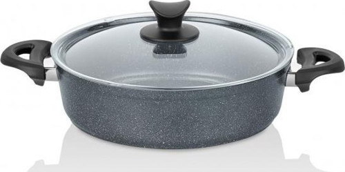Mastercook Granit Basık Tencere No:30 Uzay Grisi