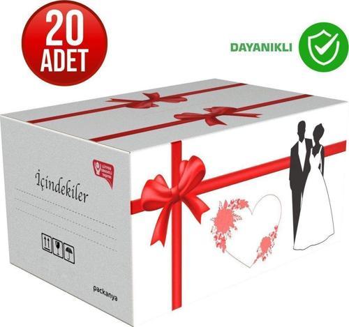 58X38X30 - 20 Adet Çeyiz Kolisi - Çeyiz Kutusu - Gelin Damat Kolisi