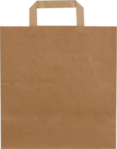 28X29X16-25 Adet Düz Saplı Kraft Çanta