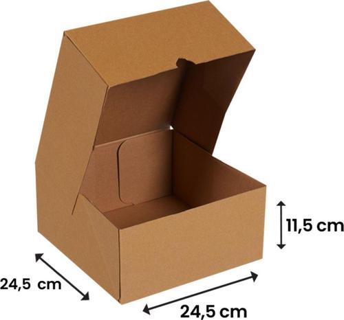 24,5X24,5X11,5-50 Adet Kesimli Karton Kutu - Internet Ve Kargo Kutusu