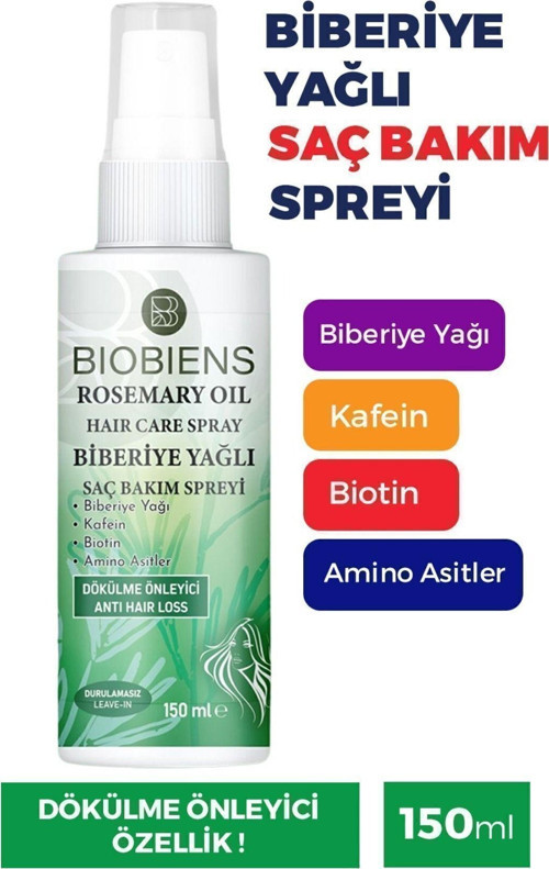 Biberiye Yağlı Saç Bakım Spreyi 150 Ml