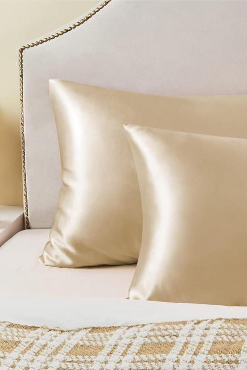Krem Ipek Saten Yastık Kılıfı 50 X 70 Tekli 2'Li