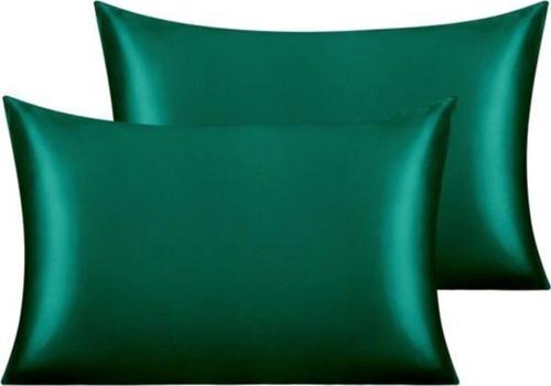 Zümrüt Yeşili Ipek Saten Yastık Kılıfı 50 X 70 2'Li ( Yeşil )