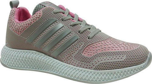 Pembe Gri Sneaker Bağcıklı Spor Ayakkabı