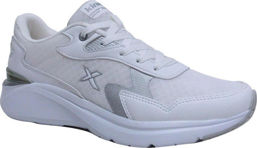 Beyaz Gümüş Bağcıklı Running Sneaker Spor Ayakkabı