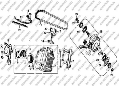 MONDIAL 50TT SILINDIR #Y4MON0010A0020