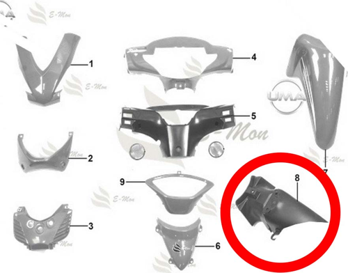 MONDIAL E-CUB ON CAMURLUK ARKA PARCA #Y4EMN2015A0045