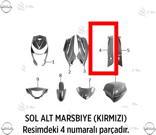MONDIAL DUO SOL ALT MARSBIYE (KIRMIZI) #Y4EMN2023A0074