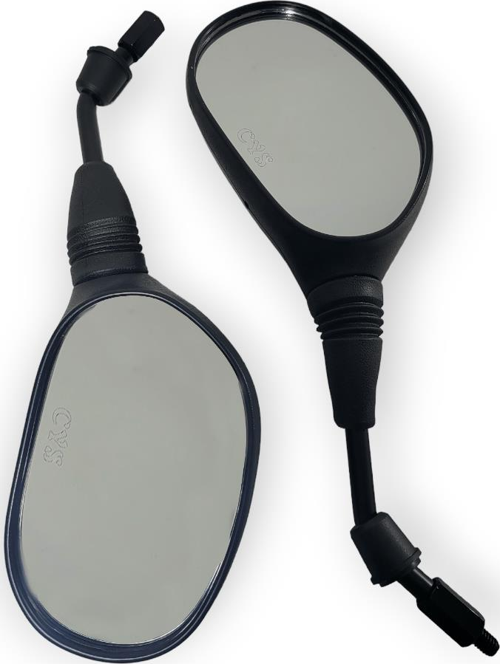 SCOOTER/CUB DİKİZ AYNASI TAKIMI 8 MM SİYAH DÜZ DİŞ STD.#CYS256