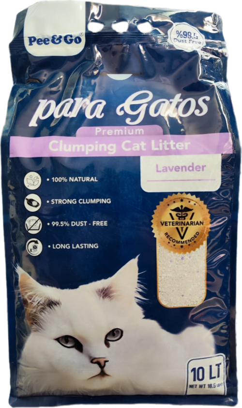 Pee&Go Clumping Cat Litter Lavender (Lavanata Kokulu)