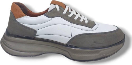 260-345 Erkek Beyaz Bağcıklı Hakiki Deri Casual Ayakkabı