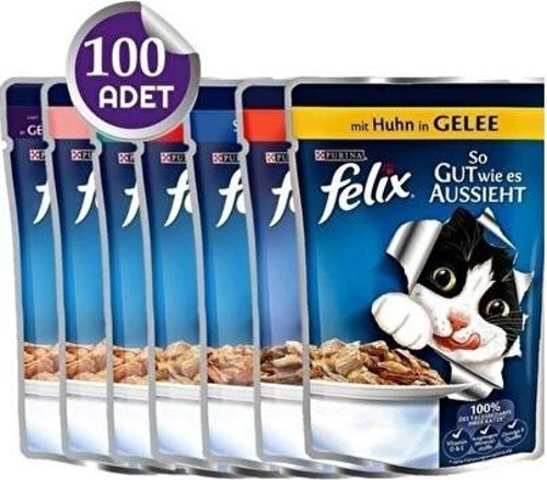 Kedi Yaş Mama Karışık 100 Adet 85gr