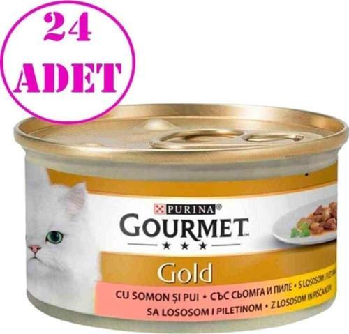 Gold Somonlu Ve Tavuklu Kedi Konservesi 85 gr X 24
