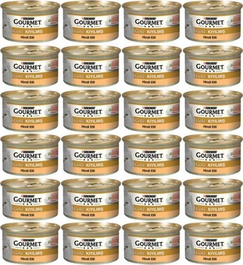 Gold Kıyılmış Hindi Etli Kedi Konservesi 85gr X 24 Adet