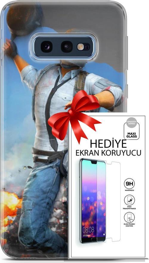 Samsung Galaxy S10E Kılıf Orijinal Seri Pubg 01 Action Figur Telefon Kılıfı + Ekran Koruyucu