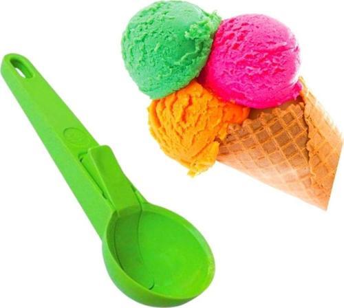Pratik Mandallı Plastik Dondurma Servis Sunum Kepçesi Kaşığı-Findit