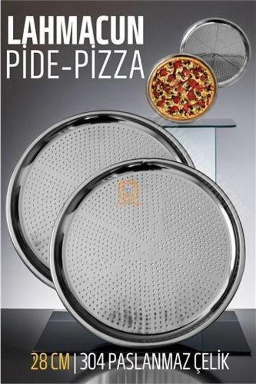 Lahmacun Pizza Pide Pişirme Tepsisi 28 CM 2 li SET