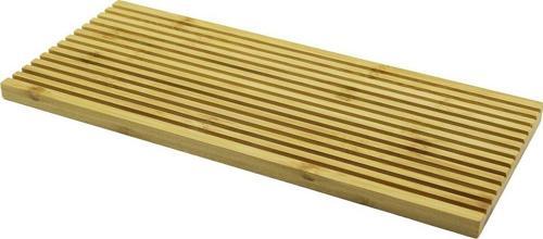 DİKDÖRTGEN ÇİFT TARAFLI=DÜZ - DALGALI OYUK KANALLI AHŞAP BAMBU SUNUM TEPSİ 17X39X1.5CM (2818)
