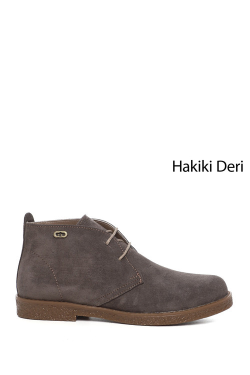 Kadın Vizon Süet Oxford Kalıp Kauçuk Taban Hakiki Deri Bot