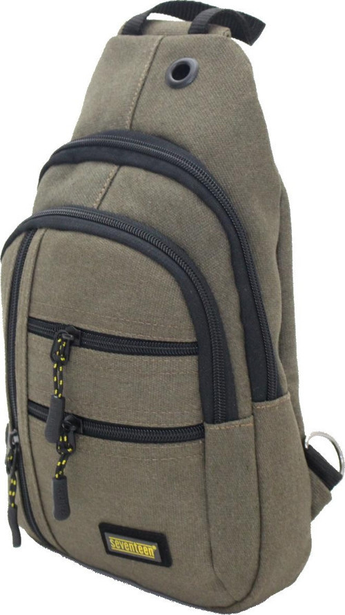 3473 Tek Omuz Askılı Kanvas Sırt - Göğüs Çantası - Body Bag