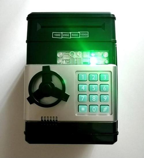 Elektronik Işıklı Sesli Şifreli Kasa Otomatik Kağıt Para Alan Kasa Atm Şifreli Pilli Kumbara