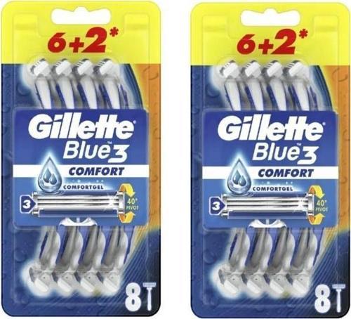Blue3 Comfort Kullan-at Tıraş Bıçağı 8'li  2 Paket
