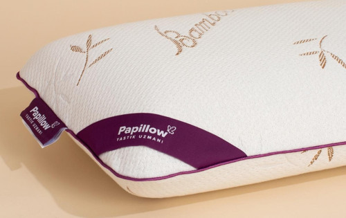 PAPILLOW Innovation Bamboo Lateks Yastık Queen 60*40*12 Camel