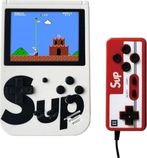 Sup Retro Gameboy Beyaz Oyun Konsolu 2 Oyunculu Mini Atari