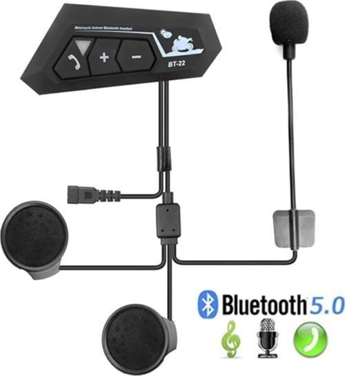 Bt22 Kask Mikrofon Kulaklık Bluetooth Motosiklet Kulaklık 5.0 Intercom