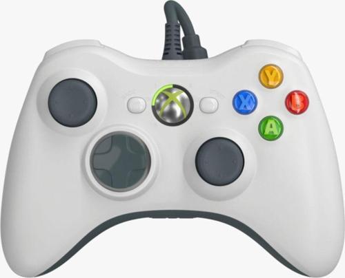 Microsoft Xbox 360 Gamepad Joystick Oyun Kolu Kablolu Pc Uyumlu Beyaz