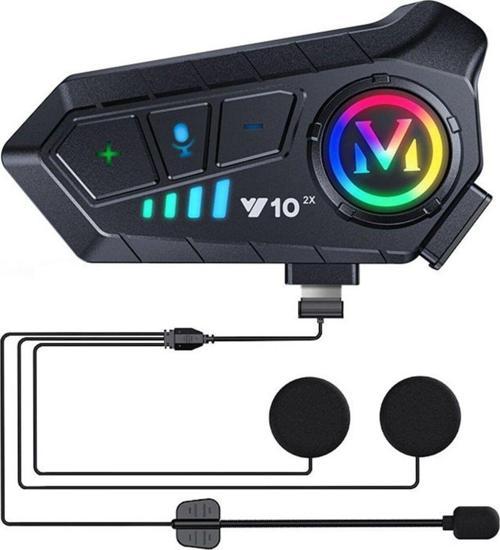 Y10 2X Bluetooth Kask Kulaklık 2 Kişi Bağlantılı Motosiklet Kask Kulaklık Interom 5.3